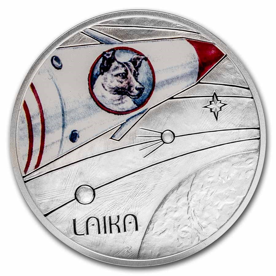 2022 Niue 1 oz Silver Proof The Milky Way: Laika the Dog