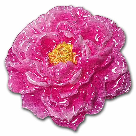 2022 Niue 1 oz Silver Prooflike Enchanting Peony Shaped Coin 2022 Niue 1 oz Silver Prooflike Enchanting Peony Shaped Coin