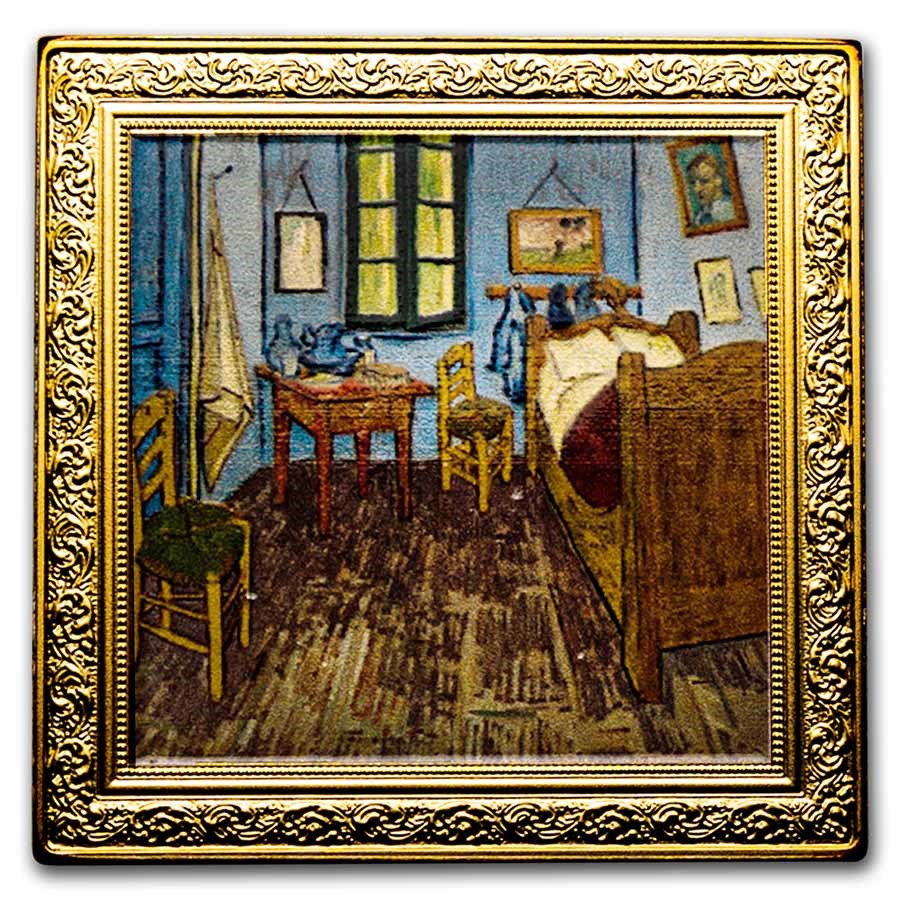 2022 Niue 1 oz Silver Vincent van Gogh: Bedroom in Arles Proof