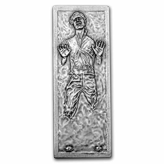 2022 Niue 10 oz Silver $20 Star Wars Han Solo in Carbonite Bar 2022 Niue 10 oz Silver $20 Star Wars Han Solo in Carbonite Bar
