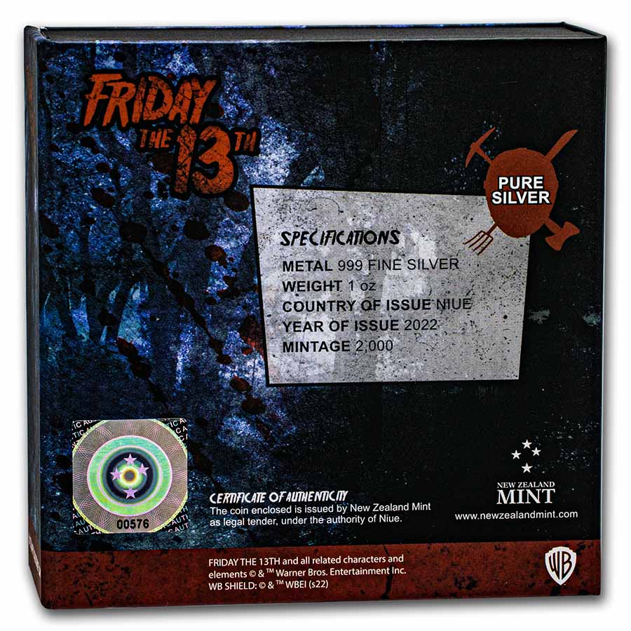 Friday The 13th Collectable Coin – Limited Edition, Nummeriert, 38 Mm – Jason Vorhees