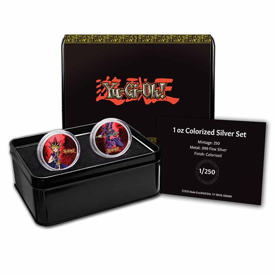 2022 Niue 2-Coin Color Ag Yu-Gi-Oh! Set - Yami Yugi/Dark Magician 2022 Niue 2-Coin Color Ag Yu-Gi-Oh! Set - Yami Yugi/Dark Magician