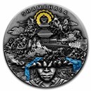 2022 Niue 2 oz Antique Silver Legendary Lands; Shambhala