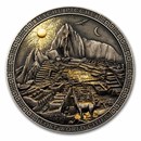 2022 Niue 2 oz Antique Silver Lost World Cities: Machu Picchu