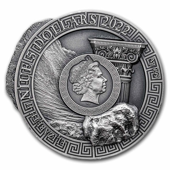 Buy 2022 Niue 2 oz Antique Silver Mythology; Sisyphus | APMEX