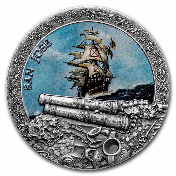 2022 Niue 2 oz Antique Silver Shipwrecks in History: San Jose 2022 Niue 2 oz Antique Silver Shipwrecks in History: San Jose
