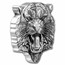 2022 Niue 2 oz Silver $5 Fierce Nature - Tiger