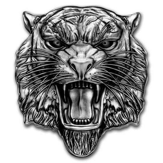 2022 Niue 2 oz Silver $5 Fierce Nature - Tiger 2022 Niue 2 oz Silver $5 Fierce Nature - Tiger