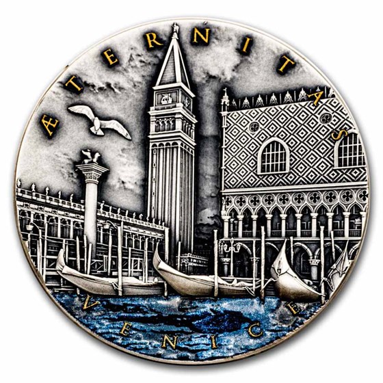 2022 Niue 2 oz Silver Antique Aeternitas: Venice 2022 Niue 2 oz Silver Antique Aeternitas: Venice
