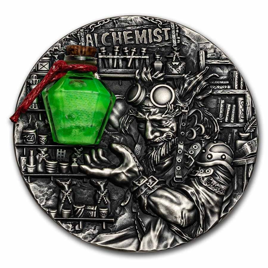 2022 Niue 2 oz Silver Antique Alchemist