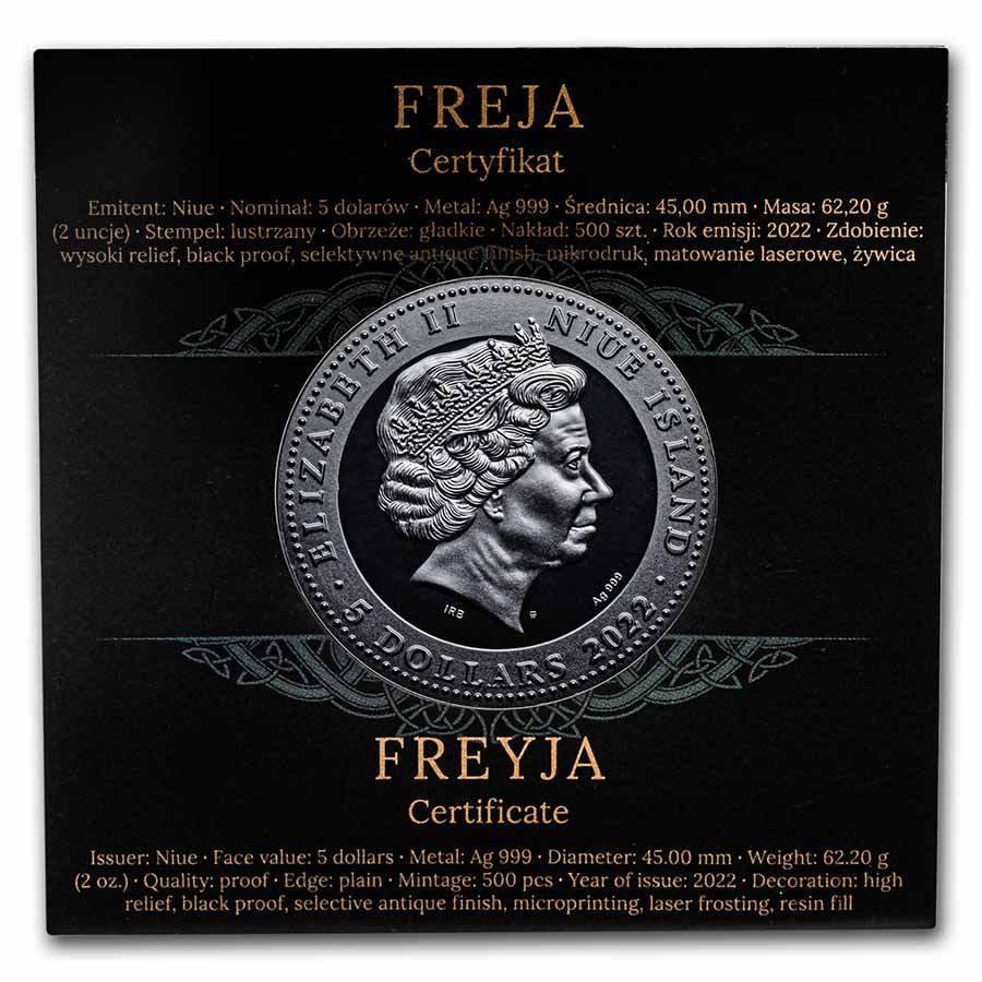 Buy 2022 Niue 2 oz Silver Antique Goddesses of Love; Freyja | APMEX