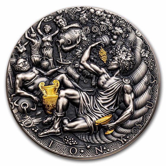 2022 Niue 2 oz Silver Antique Gods: Dionysus 2022 Niue 2 oz Silver Antique Gods: Dionysus