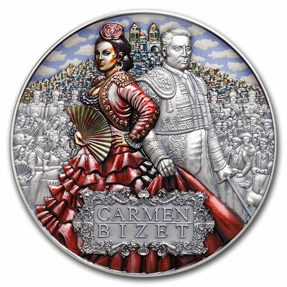 2022 Niue 2 oz Silver Antique Titans of Music: Carmen 2022 Niue 2 oz Silver Antique Titans of Music: Carmen