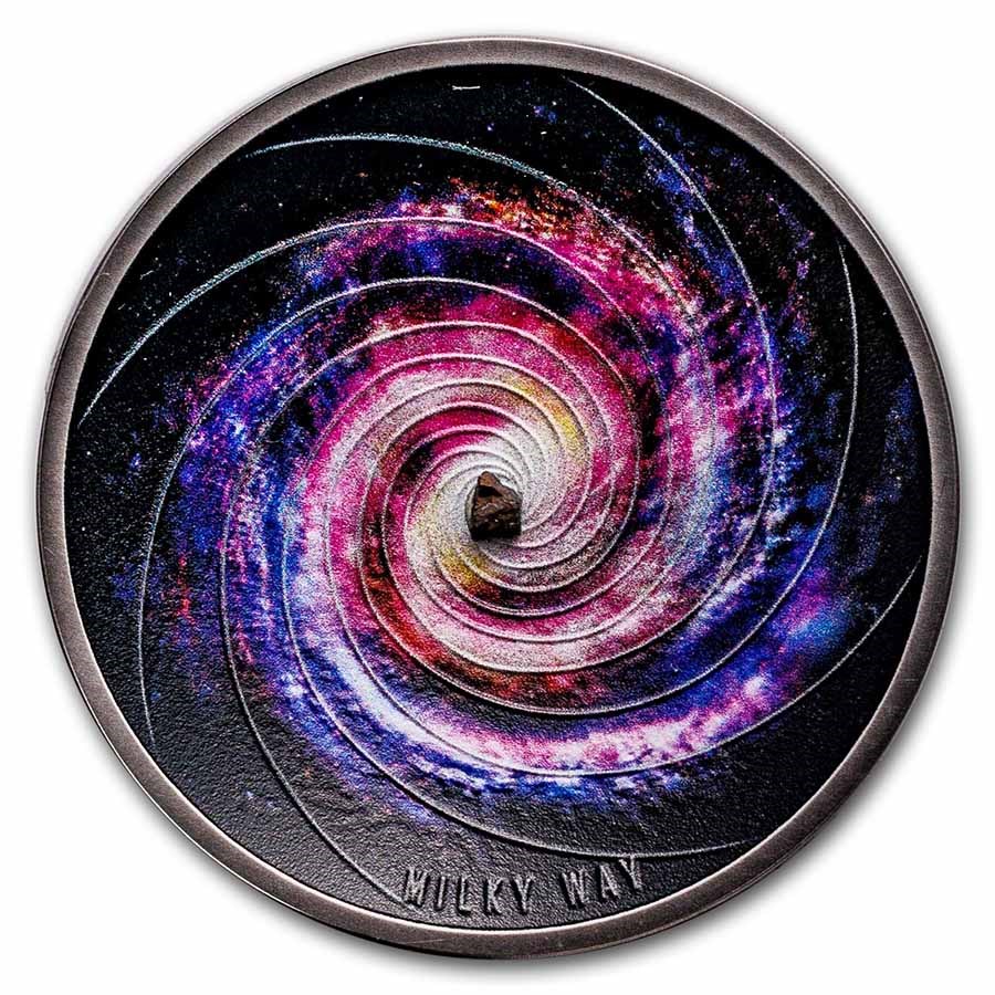 2022 Niue 2 oz Silver Antique Universe Dome: Milky Way