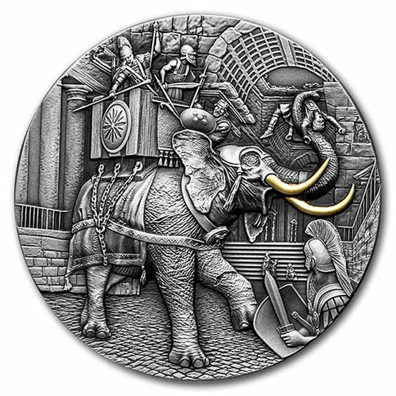 2022 Niue 2 oz Silver Antique War Elephant 2022 Niue 2 oz Silver Antique War Elephant
