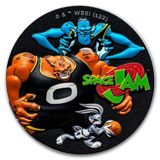 2022 Niue 2 oz Silver Space Jam (Antiqued, High-Relief) 2022 Niue 2 oz Silver Space Jam (Antiqued, High-Relief)