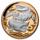 2022 Niue 5 oz Silver Apex Predators: Shark vs Crocodile