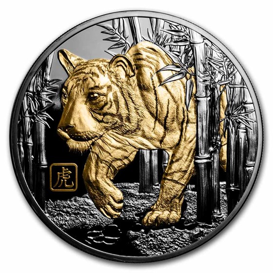 2022 Niue 5 oz Silver Black Proof Year Of the Tiger 2022 Niue 5 oz Silver Black Proof Year Of the Tiger