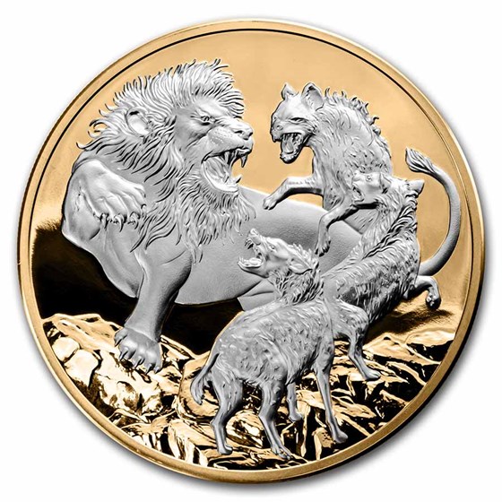 2022 Niue 5 oz Silver Proof Apex Predators: Lion vs Hyenas 2022 Niue 5 oz Silver Proof Apex Predators: Lion vs Hyenas