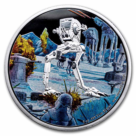 2022 Niue 5 oz Silver Star Wars AT-ST Walker (Box & COA) 2022 Niue 5 oz Silver Star Wars AT-ST Walker (Box & COA)