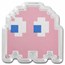 2022 Niue Colorized 1 oz Silver $2 PAC-MAN™ GHOST "PINKY" Coin