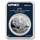 2022 Niue Silver Apex Predators: Lion vs Hyenas (MD® Single) 2022 Niue Silver Apex Predators: Lion vs Hyenas (MD® Single)
