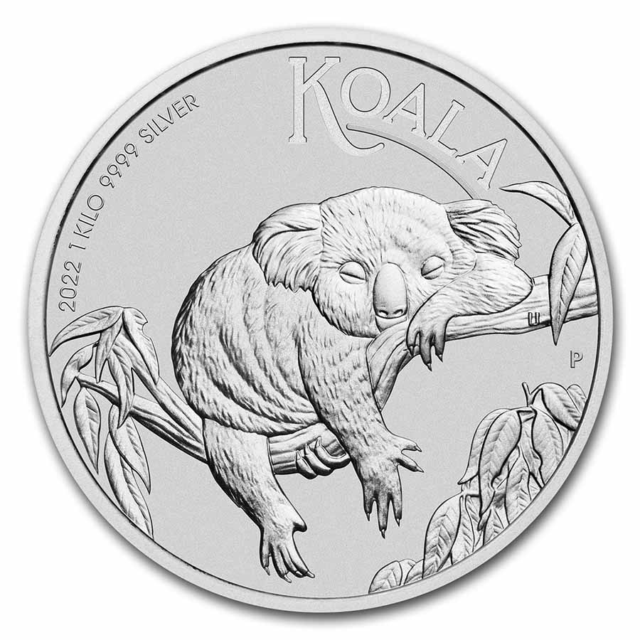 2022-P Australia 1 kilo Silver Koala BU