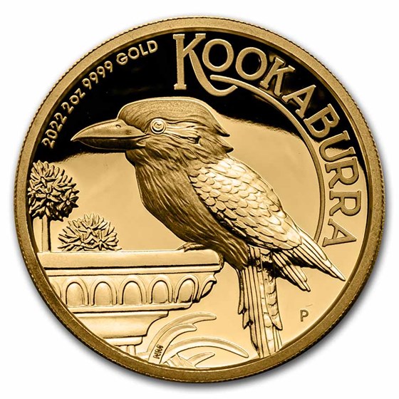 2022-P Australia 2 oz Gold Kookaburra Proof (High Relief)