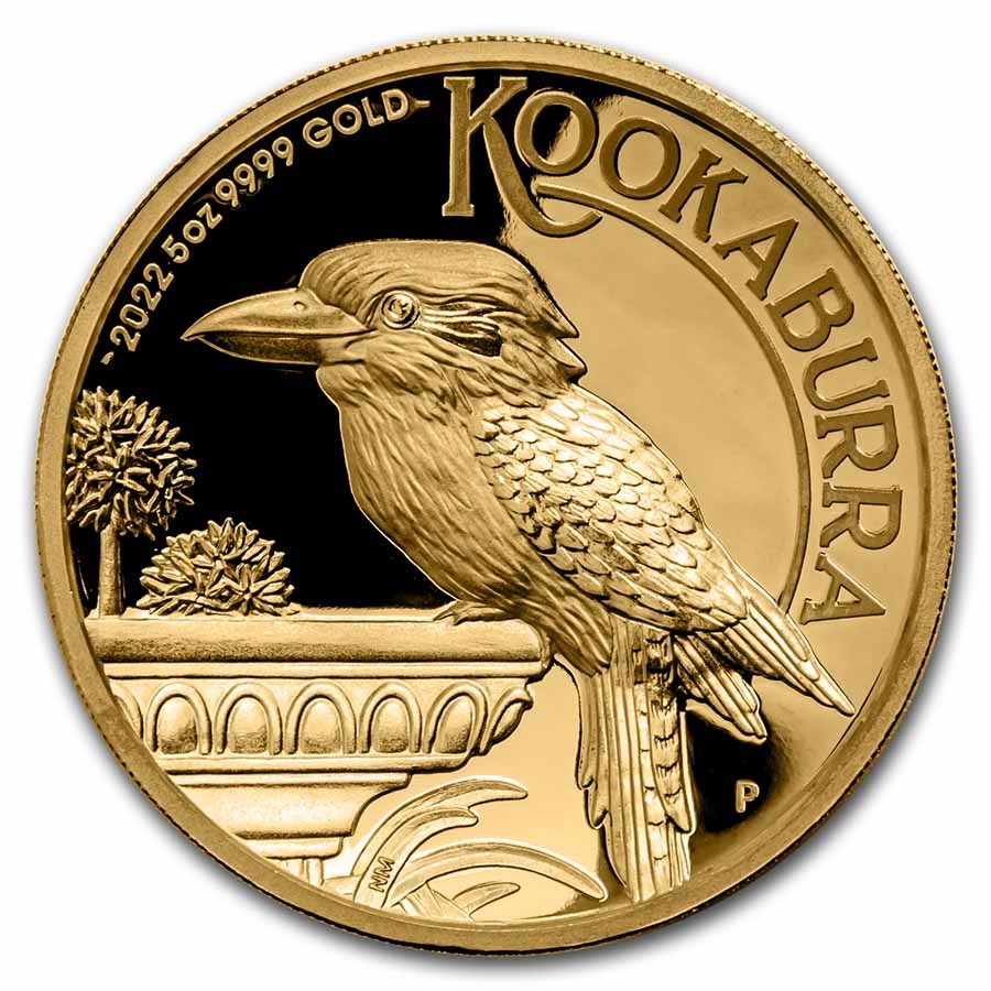 2022-P Australia 5 oz Gold Kookaburra Proof