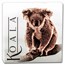 2022-P Australia 5 oz Silver Gilded Koala Proof (High Relief)