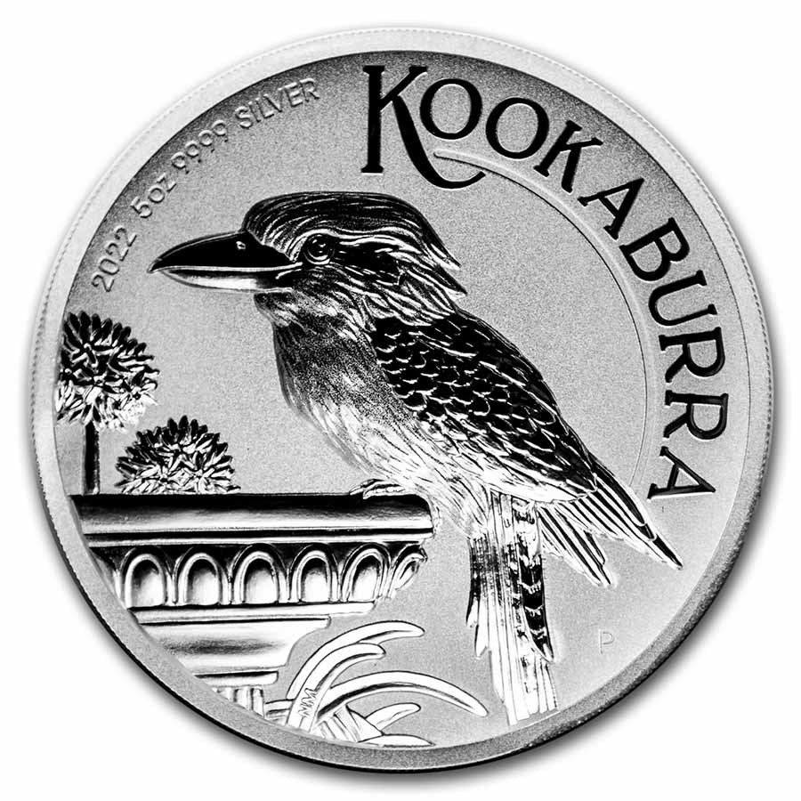 2022-P Australia 5 oz Silver Incused Australian Kookaburra Proof