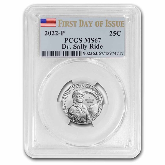 2022-P Dr. Sally Ride Quarter MS-67 PCGS (FDI) 2022-P Dr. Sally Ride Quarter MS-67 PCGS (FDI)