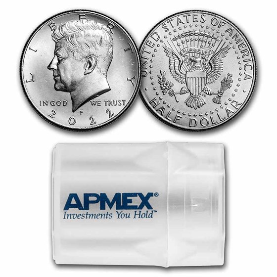 2022-P Kennedy Half Dollar 20-Coin Roll BU