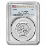2022-P Maya Angelou American Women Quarter MS-66 PCGS (FDI)
