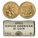 2022-P Native American $1 - Ely S. Parker BU (25-Coin Roll)
