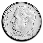 2022-P Roosevelt Dime 50-Coin Roll BU