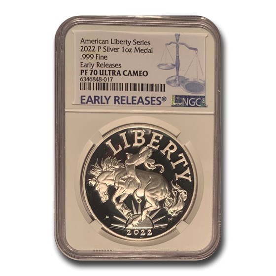 2022-P Silver American Liberty Medal PF-70 NGC (ER) 2022-P Silver American Liberty Medal PF-70 NGC (ER)