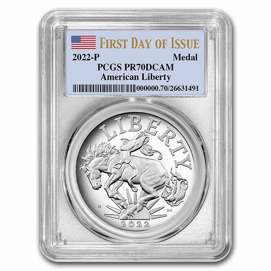Buy 2022P Silver American Liberty Medal PR70 PCGS (First Day) APMEX