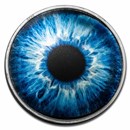 2022 Palau 1 oz Silver $5 ColorEYEzed Ocean Blue Proof