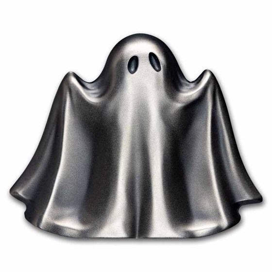 2022 Palau 1 oz Silver Antique Ghost Shaped (Coin Only)