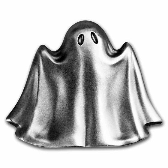 2022 Palau 1 oz Silver Antique Ghost Shaped Coin 2022 Palau 1 oz Silver Antique Ghost Shaped Coin