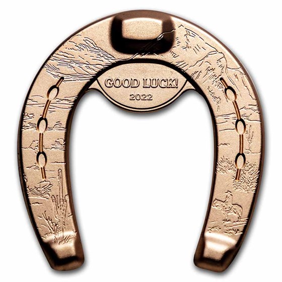 2022 Palau 1 oz Silver Red Gold Gilded Horseshoe Shaped Coin 2022 Palau 1 oz Silver Red Gold Gilded Horseshoe Shaped Coin