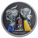 2022 Palau 2 oz Antique Silver Fear Tales: Beauty and the Beast