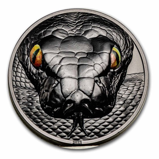 2022 Palau 2 oz Silver Hunters by Night: Python 2022 Palau 2 oz Silver Hunters by Night: Python