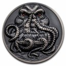 2022 Palau 3 oz Silver Antique Howard Phillips Lovecraft: Cthulhu