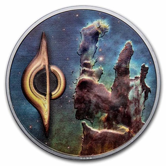 2022 Palau 3 oz Silver Pillars of Creation & Black Hole 2022 Palau 3 oz Silver Pillars of Creation & Black Hole