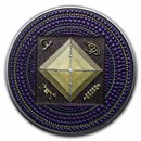 2022 Palau 3 oz Silver Proof Dot Art: Egypt Pyramid