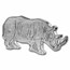 2022 PAMP 1 oz Silver $2 Animals of Africa: Black Rhino