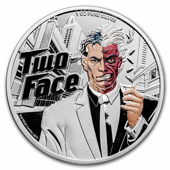 2022 PAMP 1 oz Silver $5 DC Comics® Two-Face 2022 PAMP 1 oz Silver $5 DC Comics® Two-Face