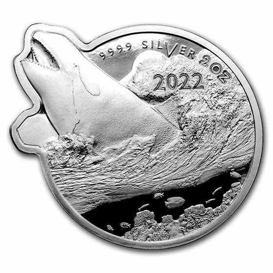 2022 PAMP 2 oz Silver $5 Ocean Predators: Killer Whale
